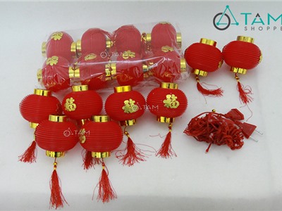 Dây đèn lồng đỏ treo trang trí dài 5m số 16